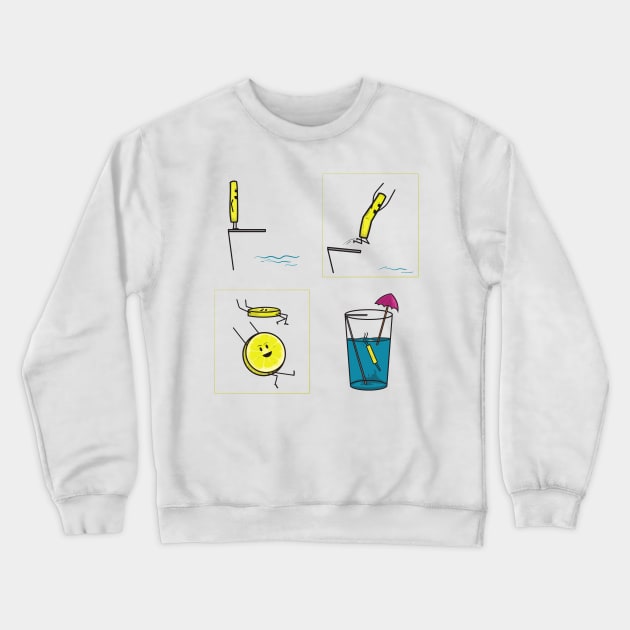 Lemon Ed - Slice Twist Crewneck Sweatshirt by Frajtgorski